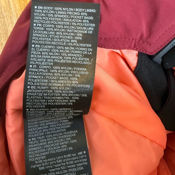 Burton Skylar Snow Bib 2L Pant YOUTH Kid's Size M US 10 Snowboarding Burgundy - Picture 9 of 11